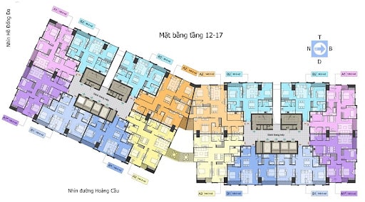 Mặt bằng tầng 12-17 và tầm nhìn của các căn hộ chung-cu-tan-hoang-minh-hoang-cau-2