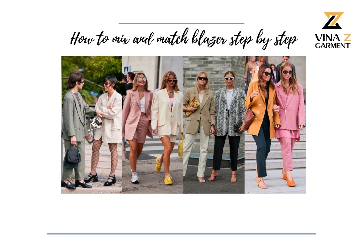 How to mix and match blazer step by step